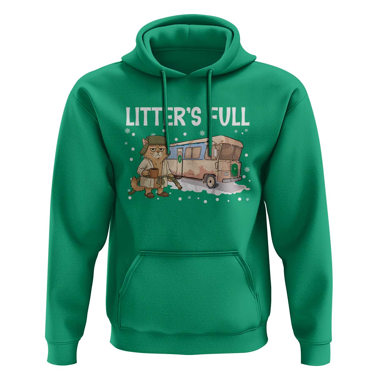 Funny Christmas Vacation Litter's Full Cat Hoodie Xmas Movie - Wonder Print Shop