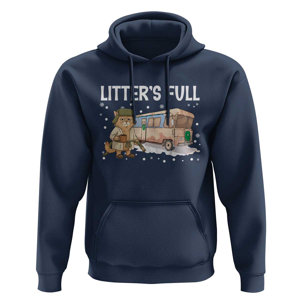 Funny Christmas Vacation Litter's Full Cat Hoodie Xmas Movie - Wonder Print Shop