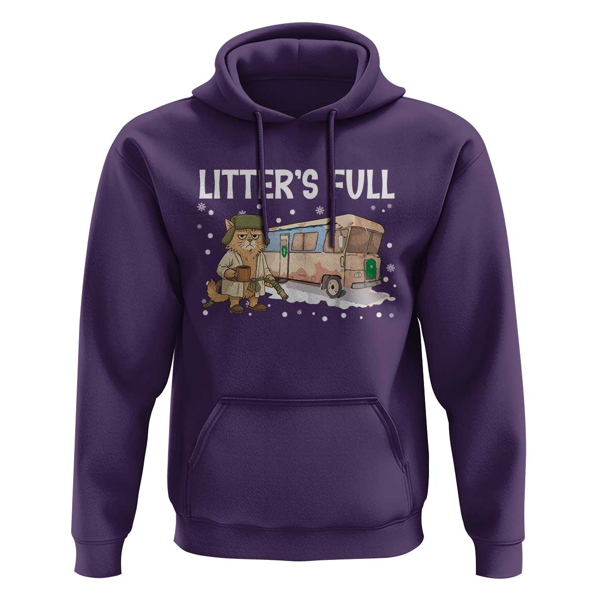Funny Christmas Vacation Litter's Full Cat Hoodie Xmas Movie - Wonder Print Shop