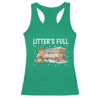 Funny Christmas Vacation Litter's Full Cat Racerback Tank Top Xmas Movie - Wonder Print Shop
