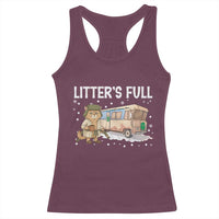 Funny Christmas Vacation Litter's Full Cat Racerback Tank Top Xmas Movie - Wonder Print Shop