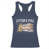 Funny Christmas Vacation Litter's Full Cat Racerback Tank Top Xmas Movie - Wonder Print Shop