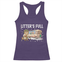 Funny Christmas Vacation Litter's Full Cat Racerback Tank Top Xmas Movie - Wonder Print Shop