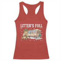 Funny Christmas Vacation Litter's Full Cat Racerback Tank Top Xmas Movie - Wonder Print Shop