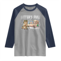 Funny Christmas Vacation Litter's Full Cat Raglan Shirt Xmas Movie - Wonder Print Shop
