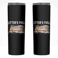 Funny Christmas Vacation Litter's Full Cat Skinny Tumbler Xmas Movie - Wonder Print Shop