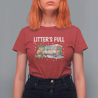 Funny Christmas Vacation Litter's Full Cat T Shirt For Women Xmas Movie - Wonder Print Shop
