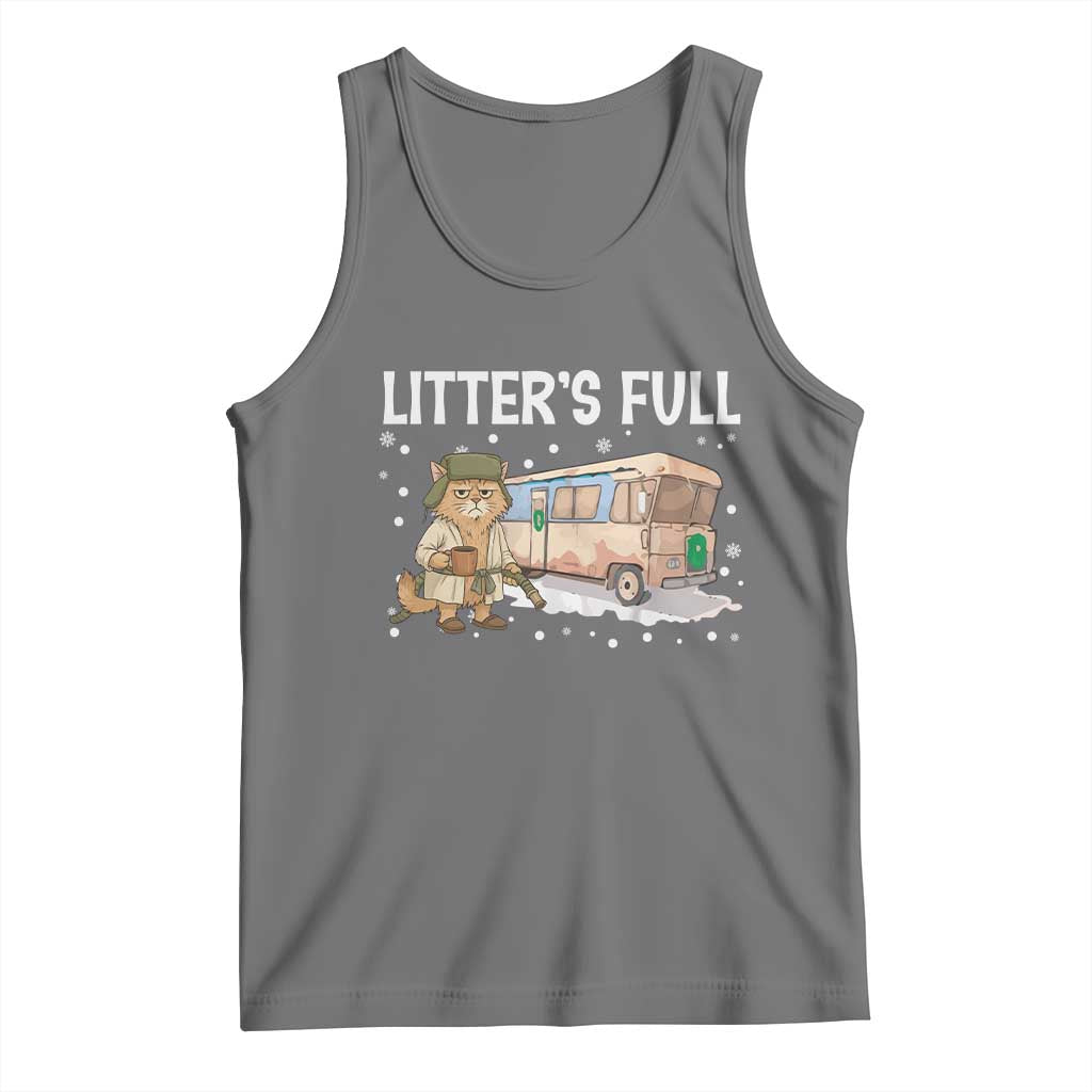 Funny Christmas Vacation Litter's Full Cat Tank Top Xmas Movie - Wonder Print Shop