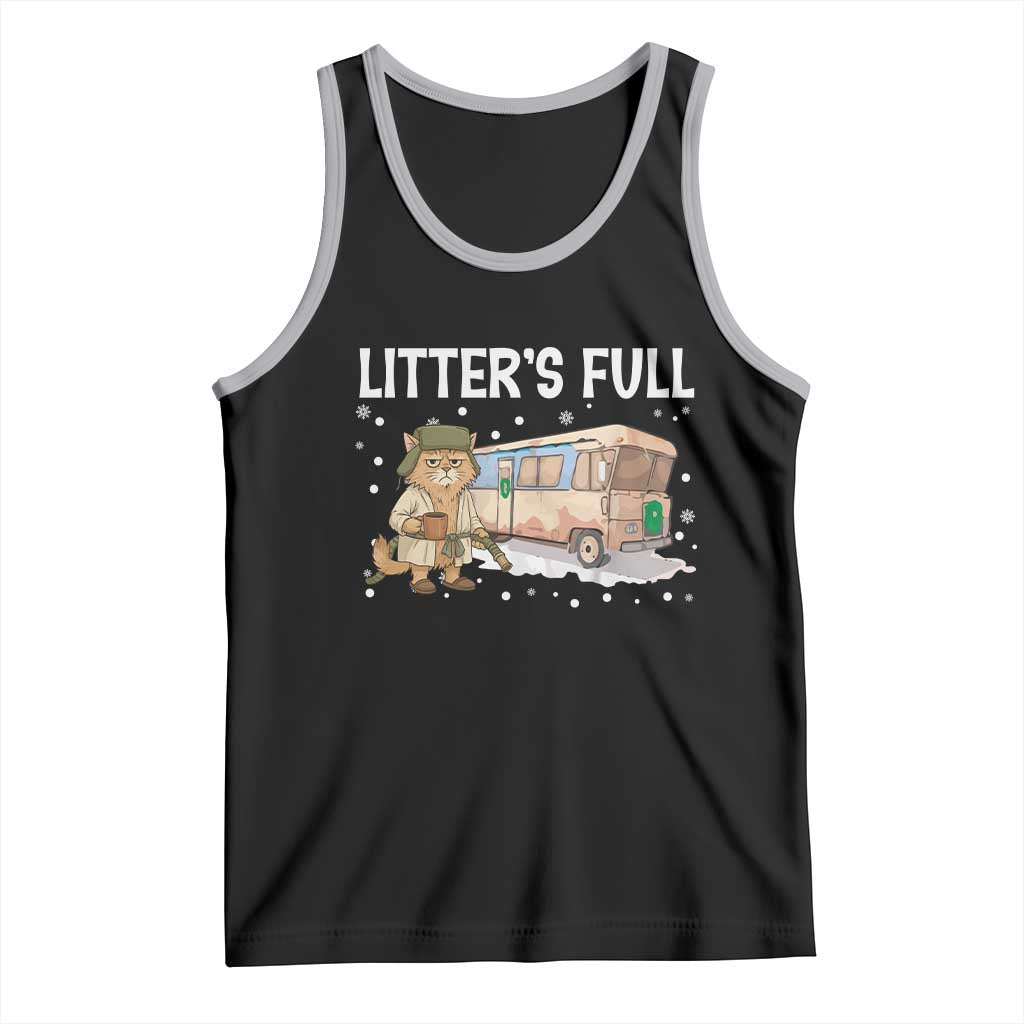 Funny Christmas Vacation Litter's Full Cat Tank Top Xmas Movie - Wonder Print Shop