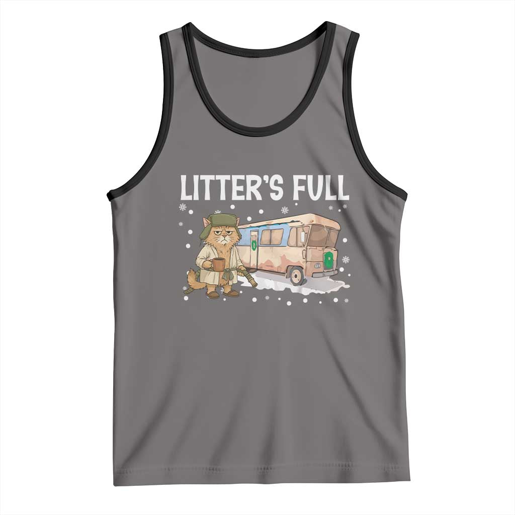 Funny Christmas Vacation Litter's Full Cat Tank Top Xmas Movie - Wonder Print Shop