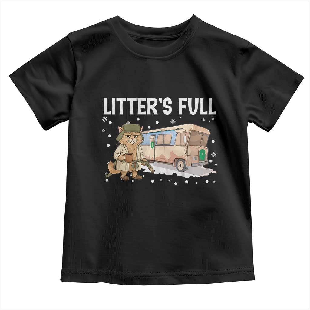 Funny Christmas Vacation Litter's Full Cat Toddler T Shirt Xmas Movie - Wonder Print Shop