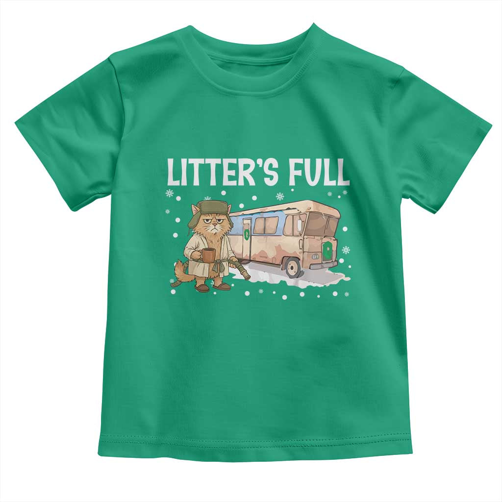 Funny Christmas Vacation Litter's Full Cat Toddler T Shirt Xmas Movie - Wonder Print Shop