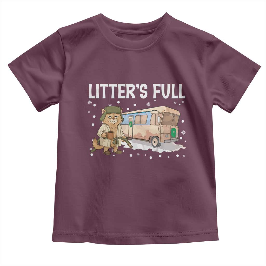 Funny Christmas Vacation Litter's Full Cat Toddler T Shirt Xmas Movie - Wonder Print Shop