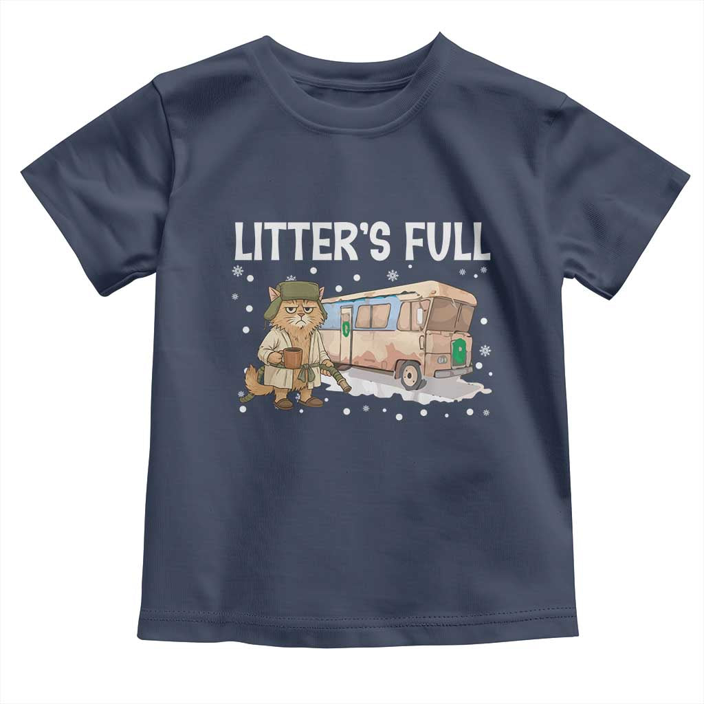 Funny Christmas Vacation Litter's Full Cat Toddler T Shirt Xmas Movie - Wonder Print Shop