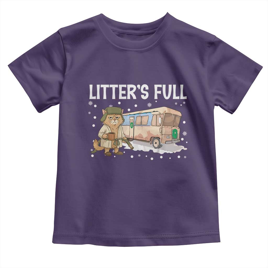 Funny Christmas Vacation Litter's Full Cat Toddler T Shirt Xmas Movie - Wonder Print Shop