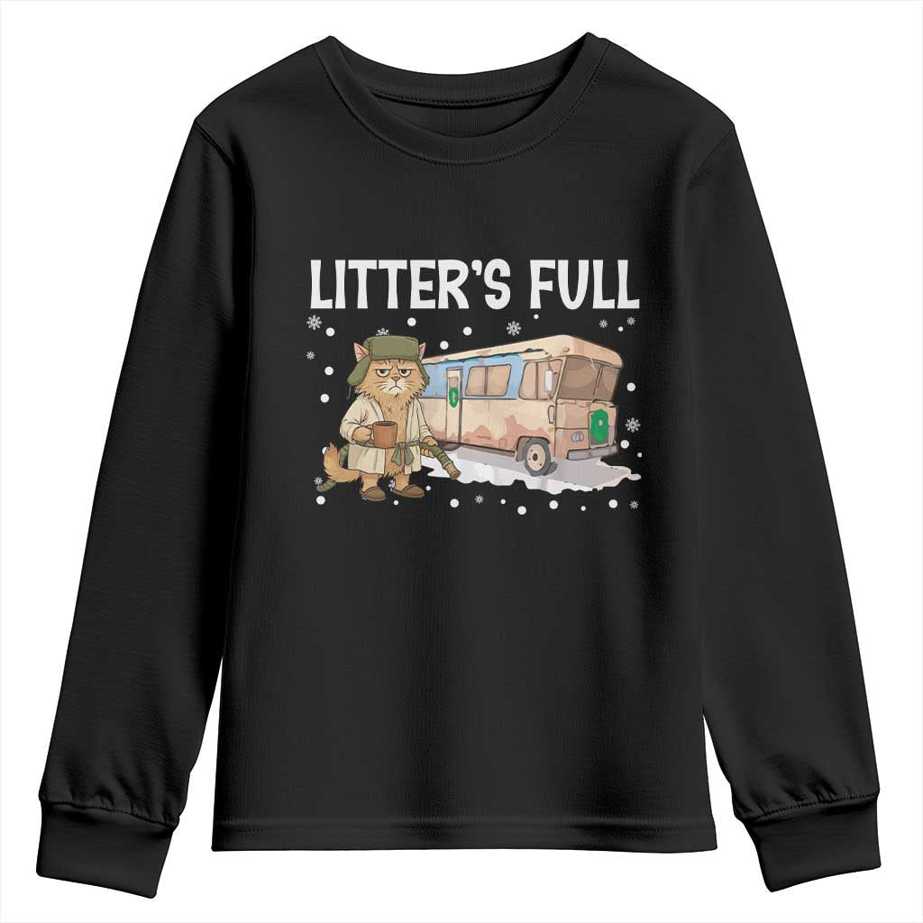 Funny Christmas Vacation Litter's Full Cat Youth Sweatshirt Xmas Movie - Wonder Print Shop
