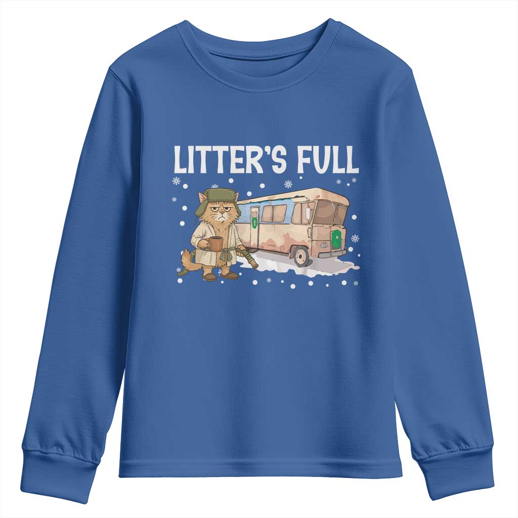 Funny Christmas Vacation Litter's Full Cat Youth Sweatshirt Xmas Movie - Wonder Print Shop