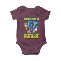 Funny I Survived 67 Days Of School Baby Onesie Six Seven Meme Pixel Game Gen Alpha - Wonder Print Shop