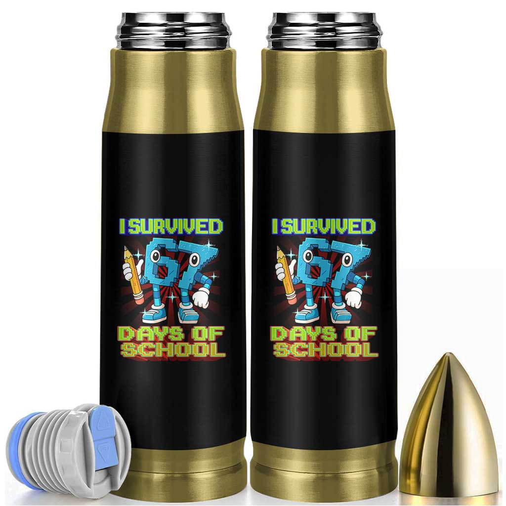 Funny I Survived 67 Days Of School Bullet Tumbler Six Seven Meme Pixel Game Gen Alpha - Wonder Print Shop