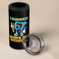 Funny I Survived 67 Days Of School 4 in 1 Can Cooler Tumbler Six Seven Meme Pixel Game Gen Alpha - Wonder Print Shop