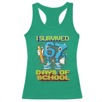 Funny I Survived 67 Days Of School Racerback Tank Top Six Seven Meme Pixel Game Gen Alpha - Wonder Print Shop