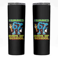 Funny I Survived 67 Days Of School Skinny Tumbler Six Seven Meme Pixel Game Gen Alpha - Wonder Print Shop