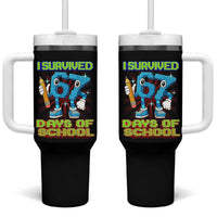 Funny I Survived 67 Days Of School Tumbler With Handle Six Seven Meme Pixel Game Gen Alpha - Wonder Print Shop