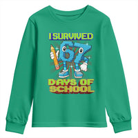 Funny I Survived 67 Days Of School Youth Sweatshirt Six Seven Meme Pixel Game Gen Alpha - Wonder Print Shop