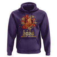 Chinese New Year 2026 Year of The Horse Hoodie Golden Zodiac Horse - Wonder Print Shop