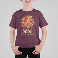 Chinese New Year 2026 Year of The Horse T Shirt For Kid Golden Zodiac Horse - Wonder Print Shop