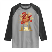 Chinese New Year 2026 Year of The Horse Raglan Shirt Golden Zodiac Horse - Wonder Print Shop