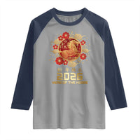 Chinese New Year 2026 Year of The Horse Raglan Shirt Golden Zodiac Horse - Wonder Print Shop