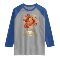 Chinese New Year 2026 Year of The Horse Raglan Shirt Golden Zodiac Horse - Wonder Print Shop