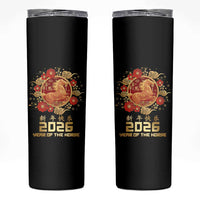 Chinese New Year 2026 Year of The Horse Skinny Tumbler Golden Zodiac Horse - Wonder Print Shop
