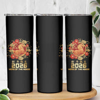 Chinese New Year 2026 Year of The Horse Skinny Tumbler Golden Zodiac Horse - Wonder Print Shop