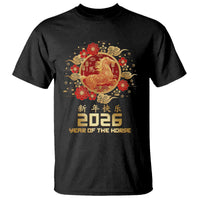 Chinese New Year 2026 Year of The Horse T Shirt Golden Zodiac Horse - Wonder Print Shop