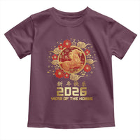Chinese New Year 2026 Year of The Horse Toddler T Shirt Golden Zodiac Horse - Wonder Print Shop