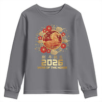 Chinese New Year 2026 Year of The Horse Youth Sweatshirt Golden Zodiac Horse - Wonder Print Shop