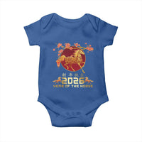 Chinese New Year 2026 Year of The Horse Baby Onesie Cherry Blossom - Wonder Print Shop
