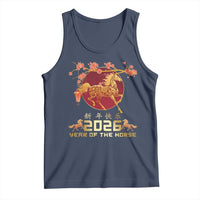 Chinese New Year 2026 Year of The Horse Tank Top Cherry Blossom - Wonder Print Shop