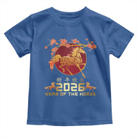 Chinese New Year 2026 Year of The Horse Toddler T Shirt Cherry Blossom - Wonder Print Shop