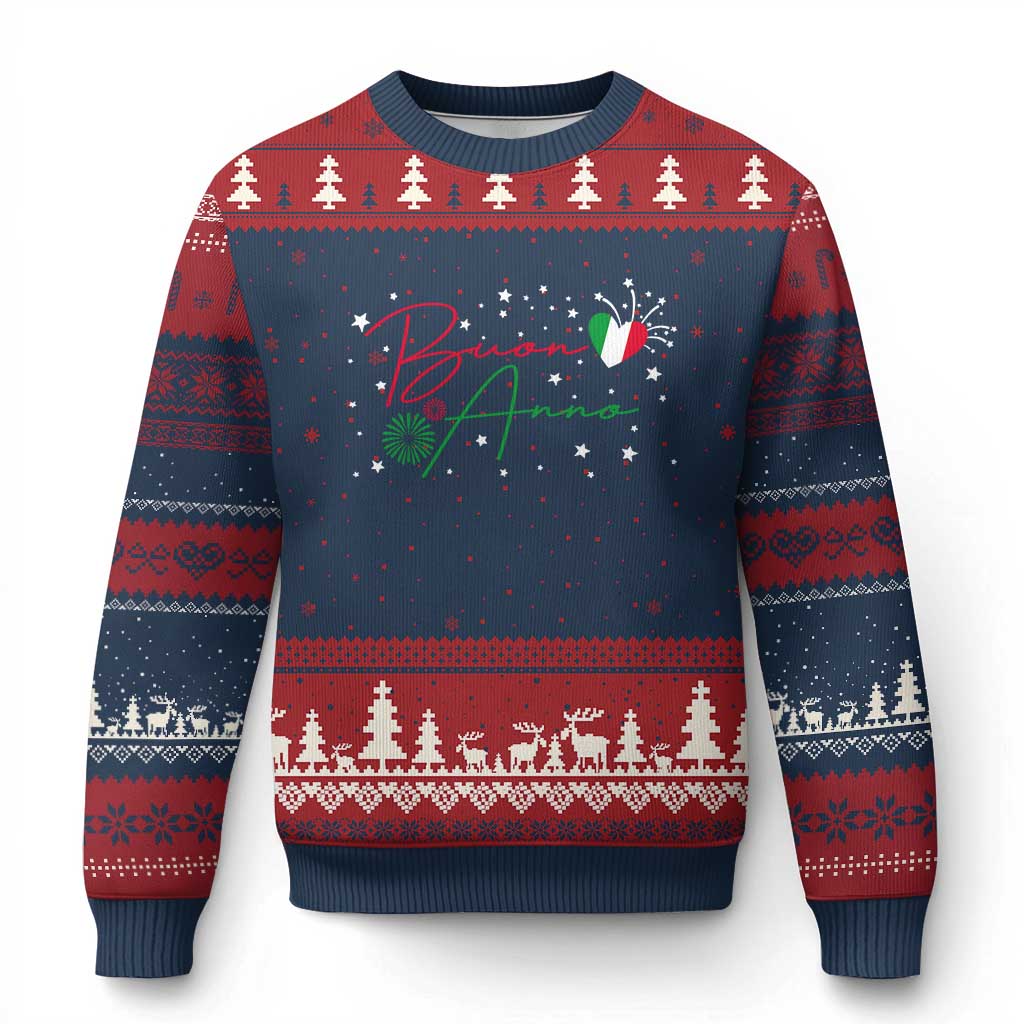 Funny Buon Anno Itlalian New Year Ugly Christmas Sweater - Wonder Print Shop