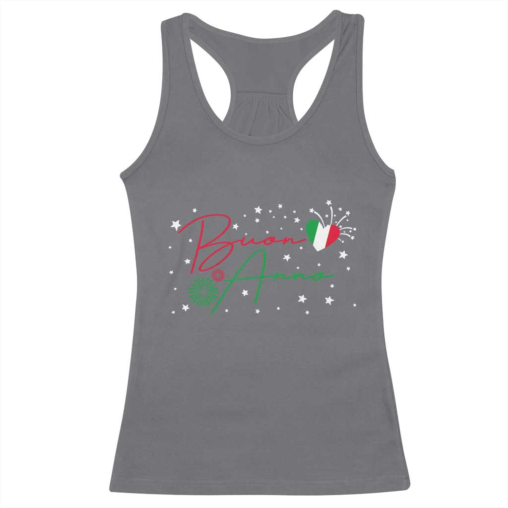 Funny Buon Anno Itlalian New Year Racerback Tank Top - Wonder Print Shop