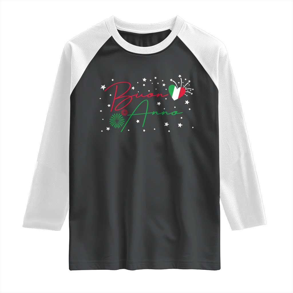 Funny Buon Anno Itlalian New Year Raglan Shirt - Wonder Print Shop
