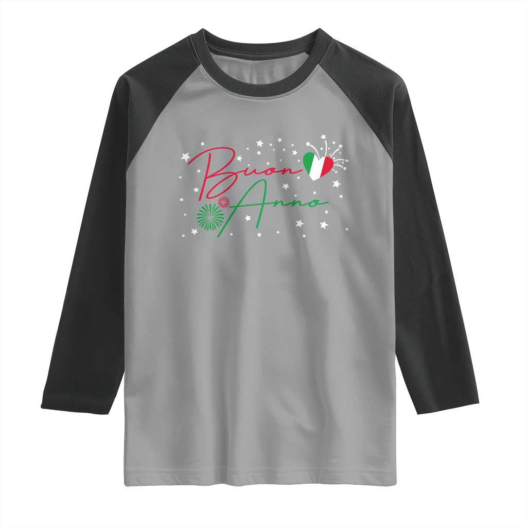 Funny Buon Anno Itlalian New Year Raglan Shirt - Wonder Print Shop