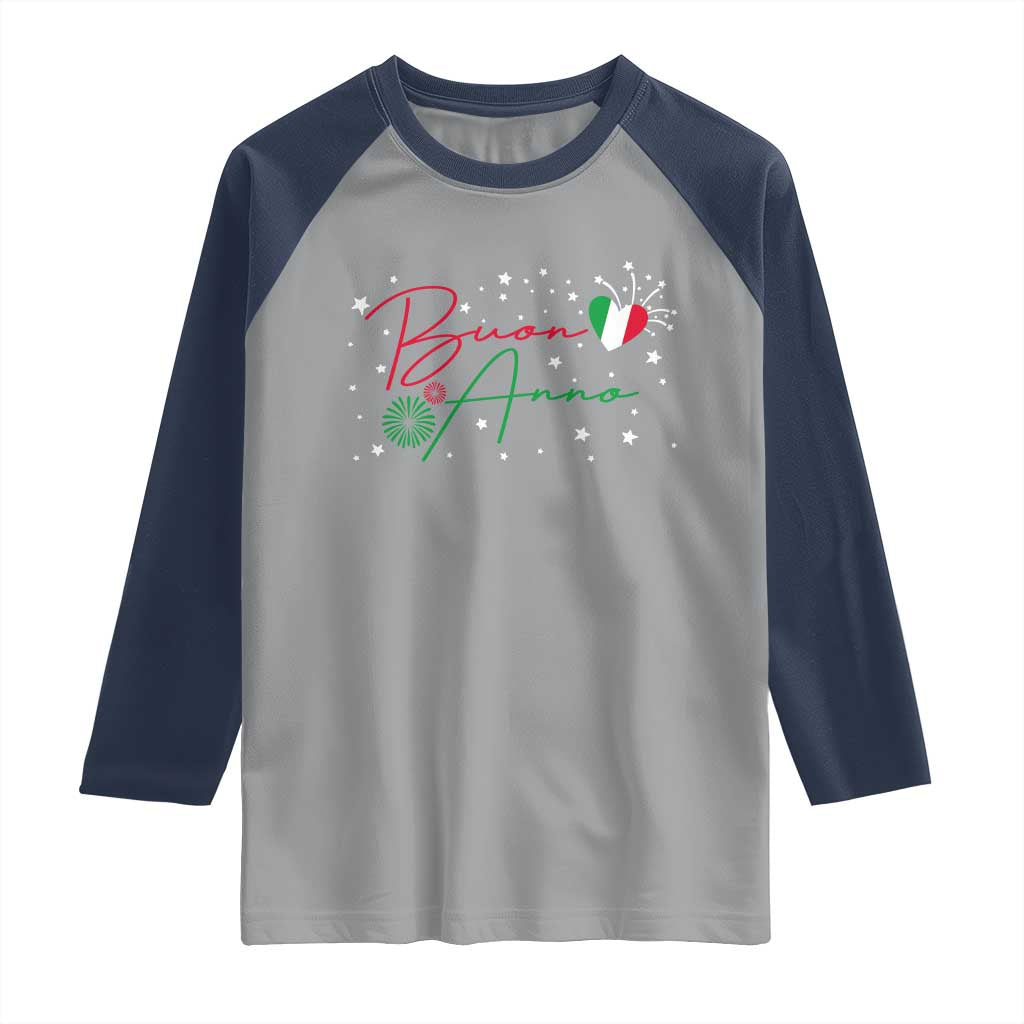 Funny Buon Anno Itlalian New Year Raglan Shirt - Wonder Print Shop