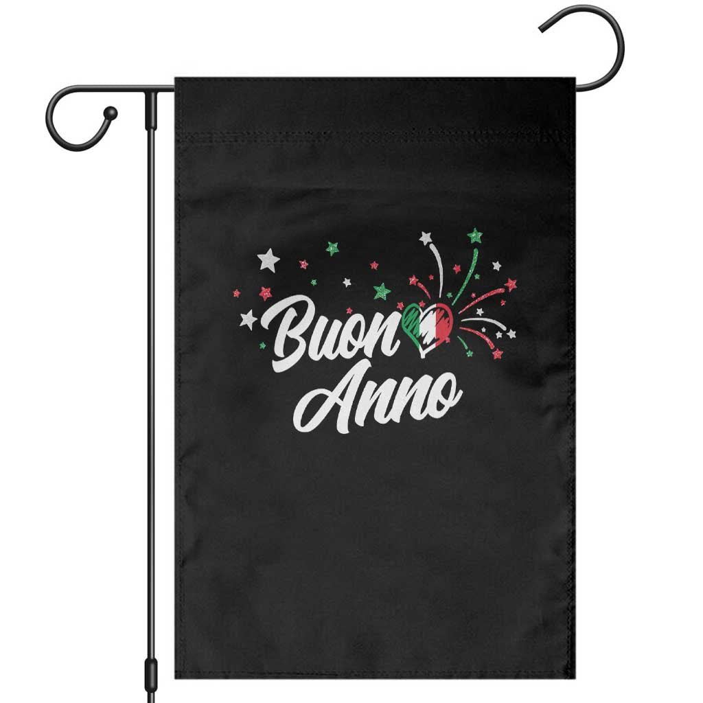 Funny Buon Anno Itlalian New Year Garden Flag Italy Heart - Wonder Print Shop
