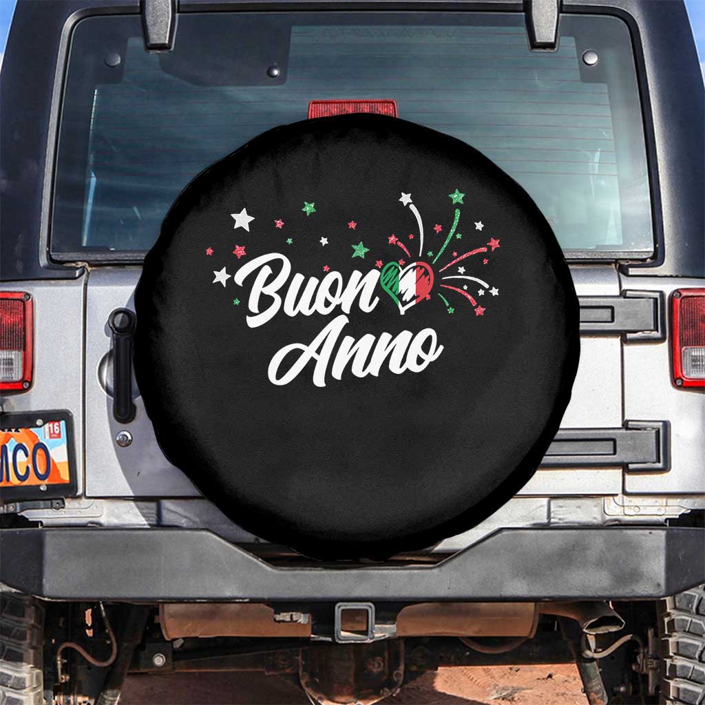 Funny Buon Anno Itlalian New Year Spare Tire Cover Italy Heart - Wonder Print Shop