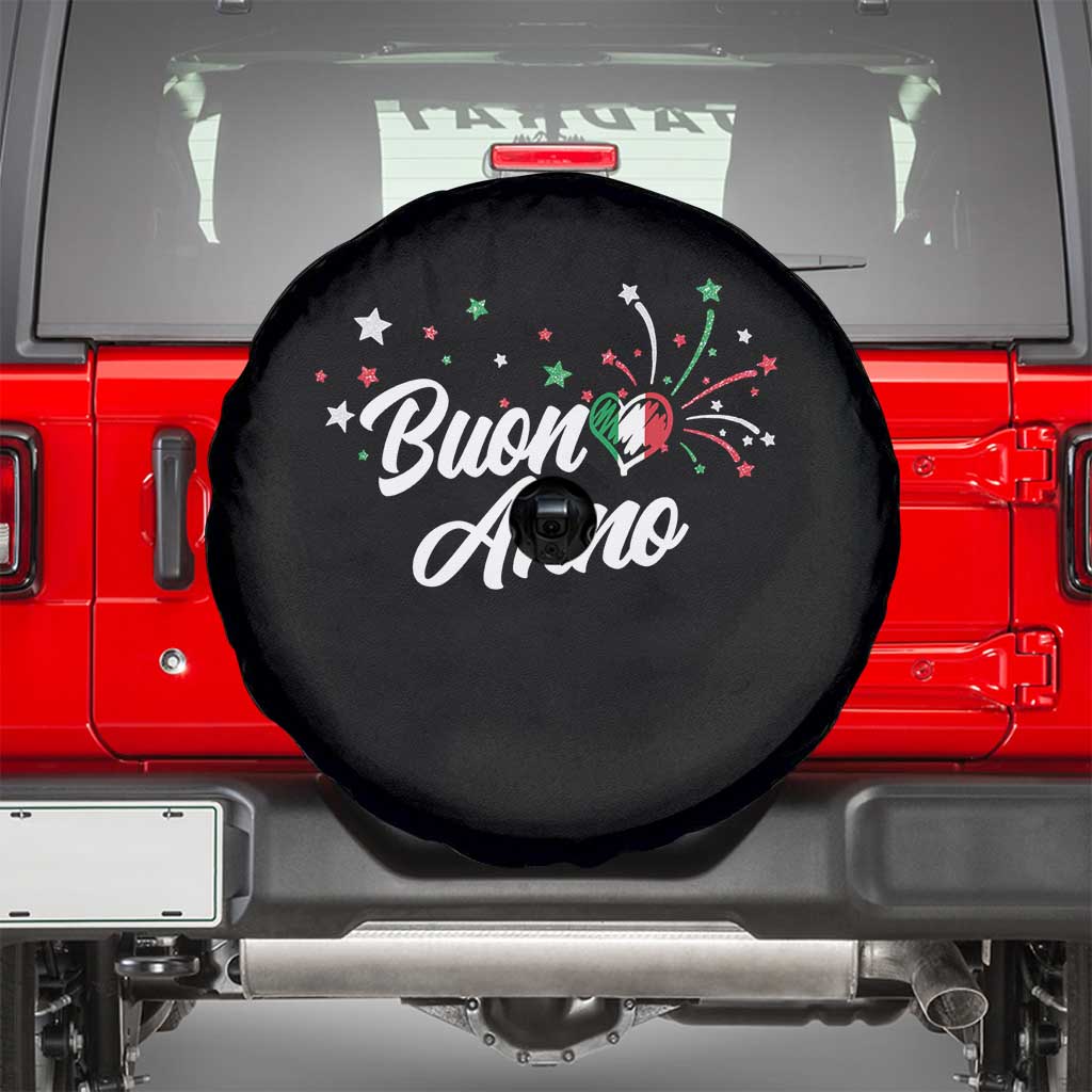 Funny Buon Anno Itlalian New Year Spare Tire Cover Italy Heart - Wonder Print Shop