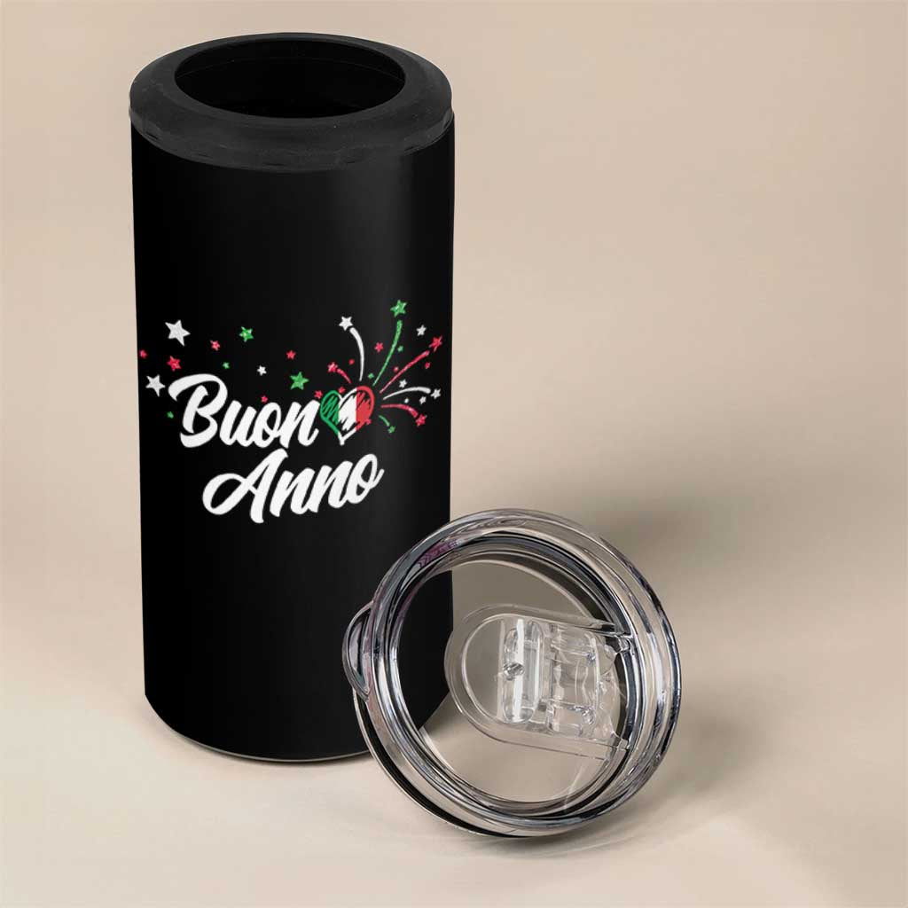 Funny Buon Anno Itlalian New Year 4 in 1 Can Cooler Tumbler Italy Heart - Wonder Print Shop